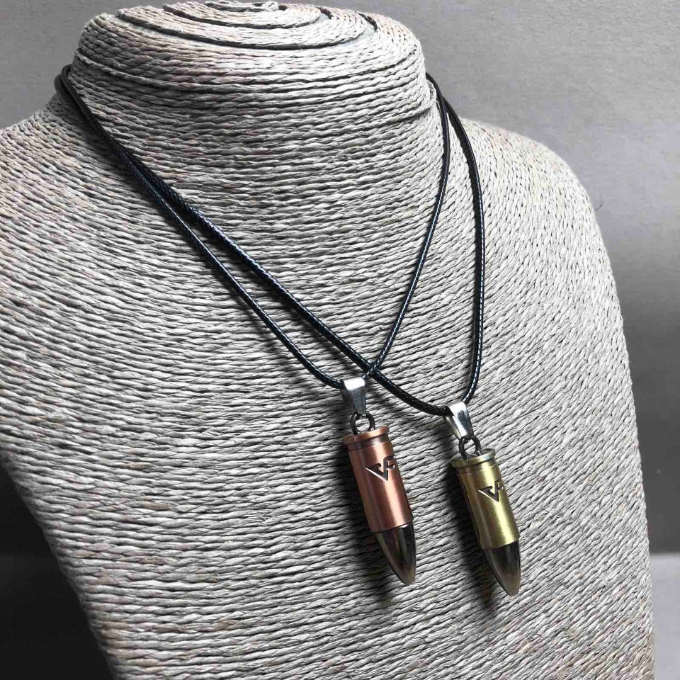 Párové přívěsky «Koule» zlatistý a bronzový kov, 45×10 mm, délka 45–50 cm