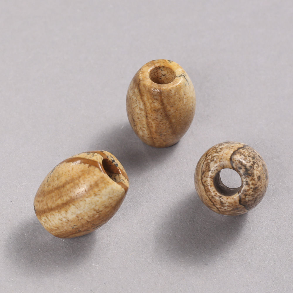 Pandora korálek z krajinného jaspisu, 16,5 × 15,5 mm, otvor 5,5 mm