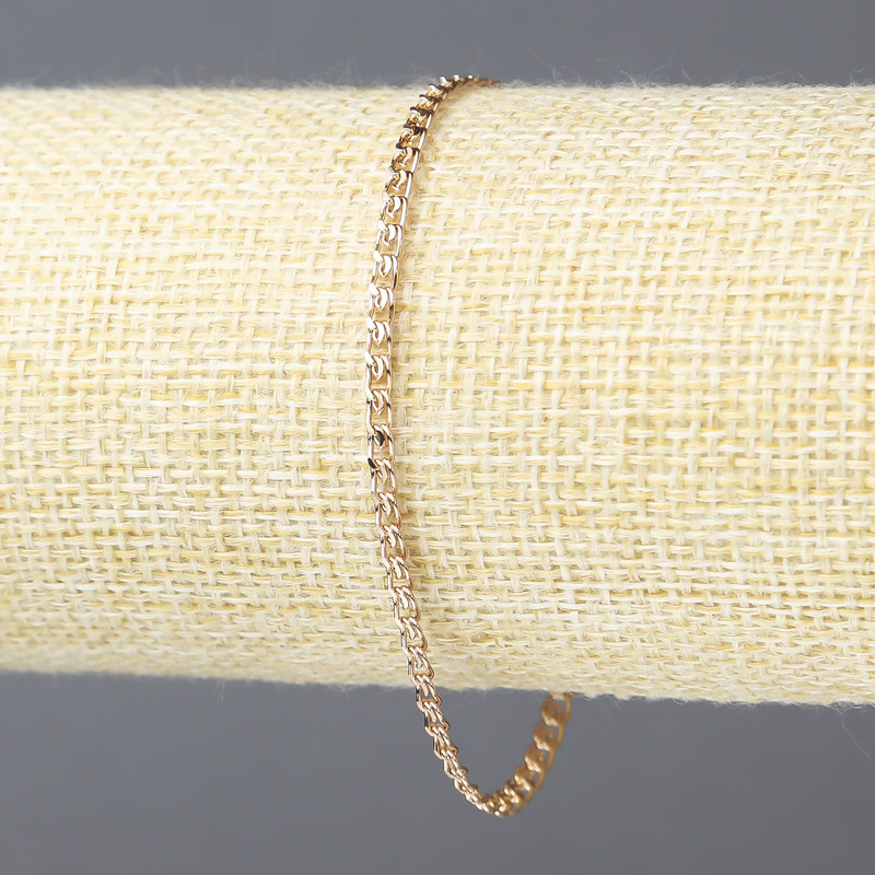 Náramek Xuping s pozlacením 18K se bílými štrasovými kameny, tloušťka 3 mm + -, délka 18 cm +