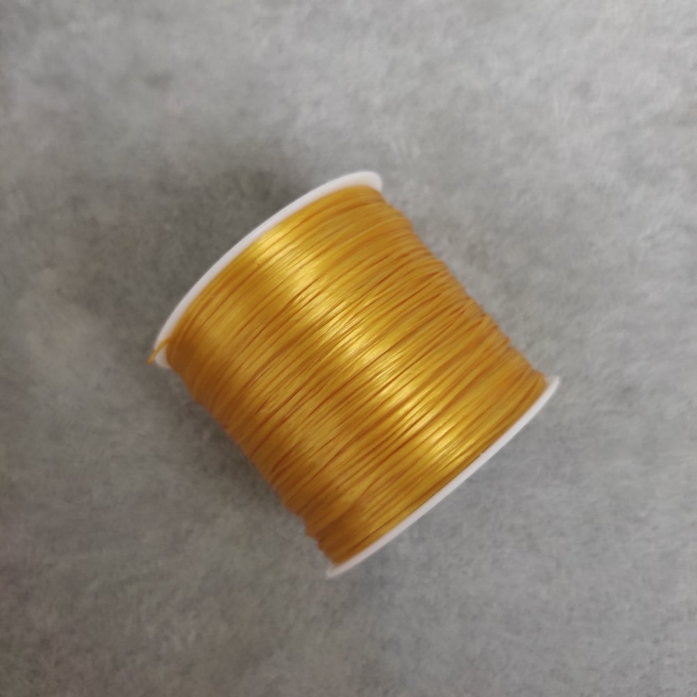 Elastická guma pro rukodělné projekty, cívka žlutá, délka 30 m +