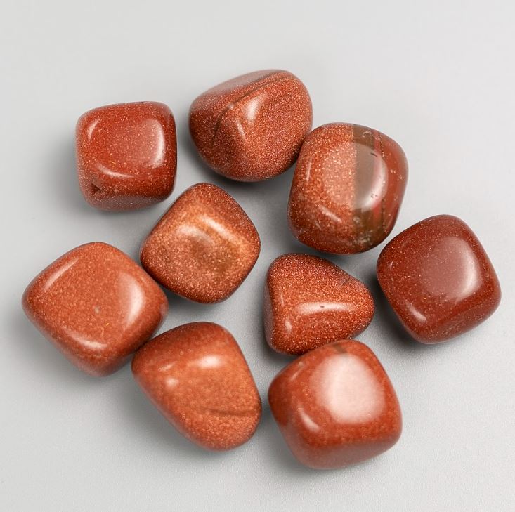 Přírodní kámen aventurín Zlatý písek galetování 20×13 mm – 25×21 mm (+‑) balení 100 gramů