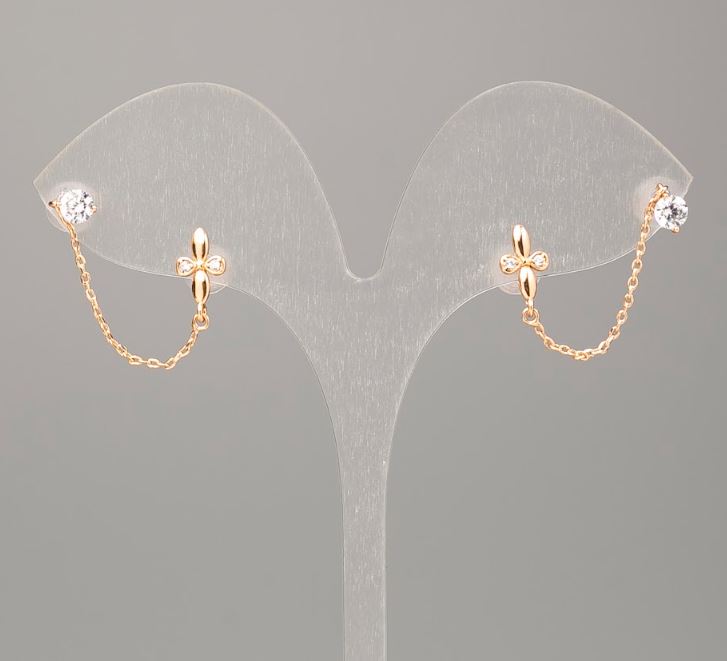 Náušnice Xuping pozlacené 18K – peckové náušnice