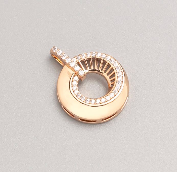 Přívěšek Xuping pozlacený 18K s bílými krystaly, průměr 20 mm+