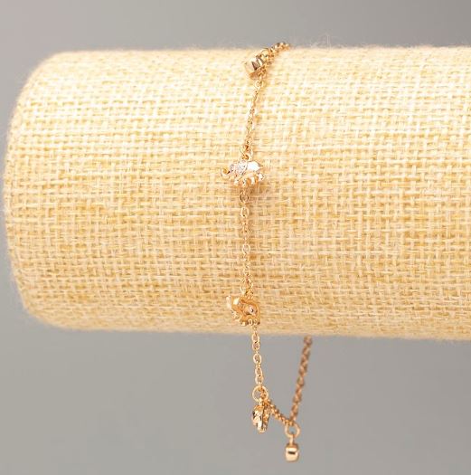 Náramek Xuping s pozlacením 18K, délka 17–20 cm, tloušťka cca 2 mm, se štrasami