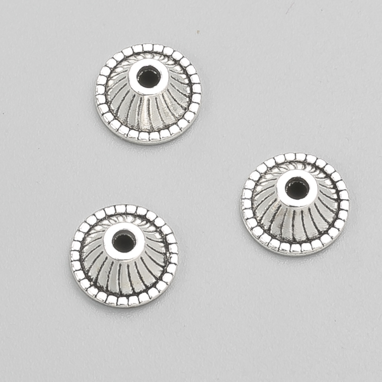 Koncovka pro bižuterii, barva kovu stříbrná, rozměr 10×5 mm (±), balení -20 g, 30 ks (±)