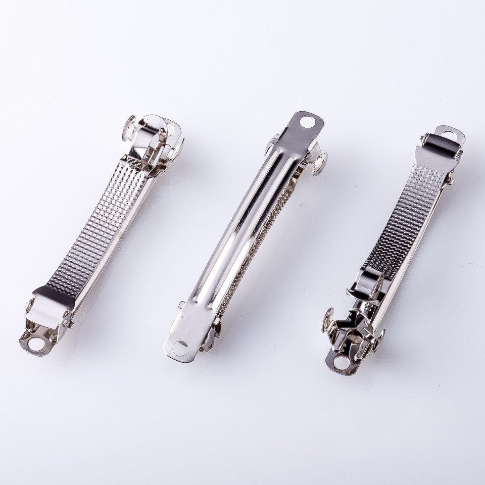 Cena za balení /10 ks. Základ pro sponu do vlasů o délce 6 cm s dvouklikovým mechanismem