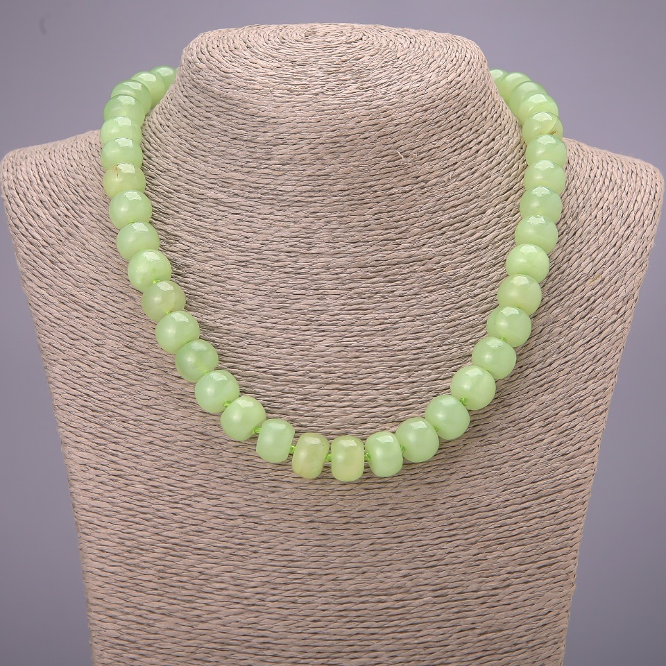 Náhrdelník z onyxu, hladký rondel, rozměr 12×9 mm (±), délka 45 cm