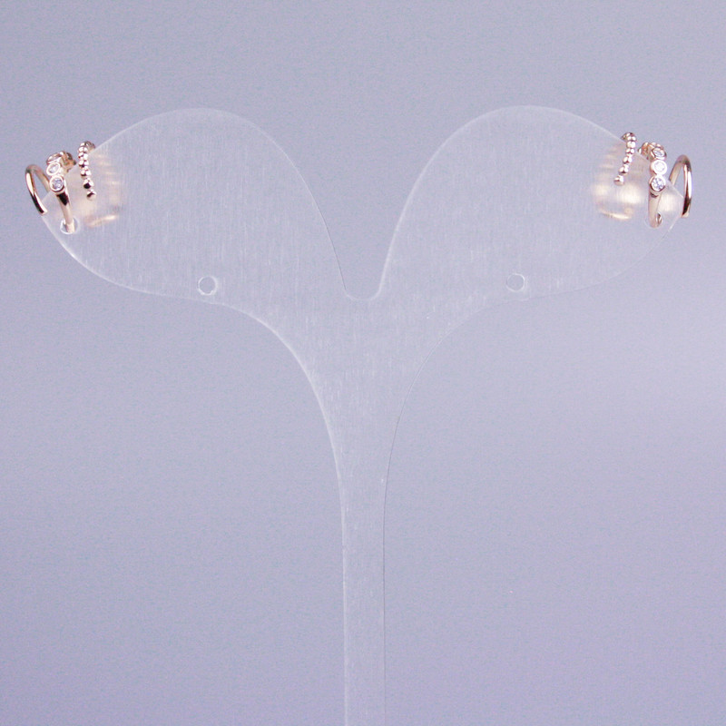 Trojitý Kaf Xuping se 18K pozlacením a bílými štrasami 10 × 8 mm +