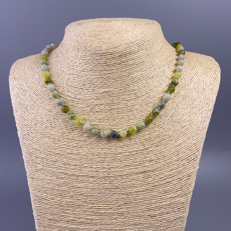 Náhrdelník Ofit (umělý akryl) hladké korálky, průměr 6,5 mm, délka 51 cm